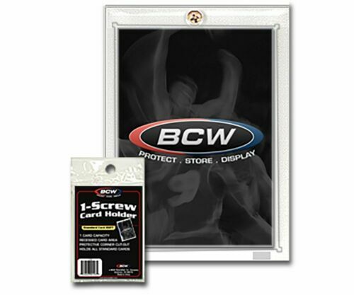 1 5 10 50 100 BCW 1-Screw Screwdown Trading Card Holder 20pt 50pt 120pt Recessed