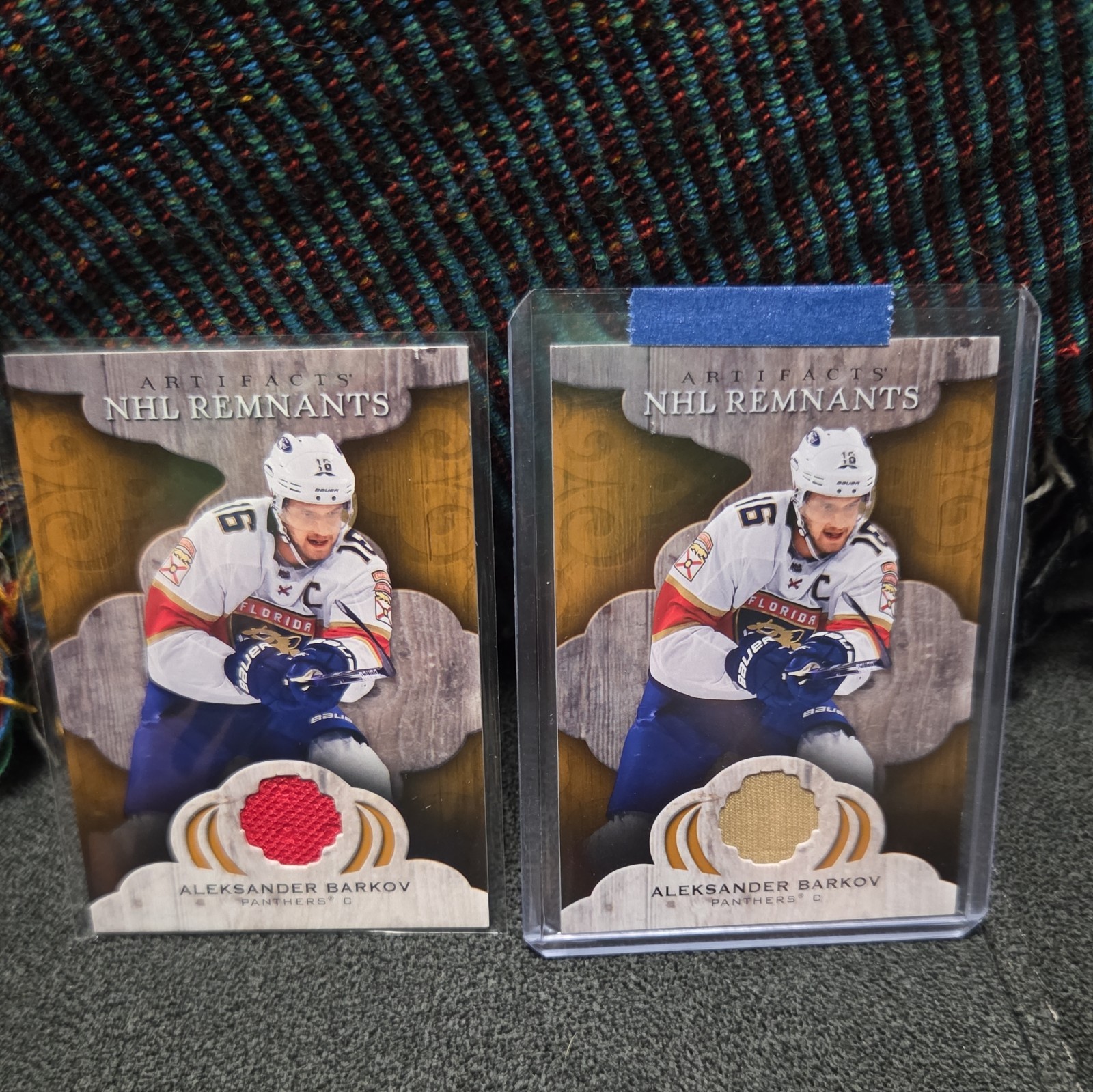 21-22 2021-22 UD Artifacts Aleksander Barkov NHL Remnants Jersey #NR- AB Panther