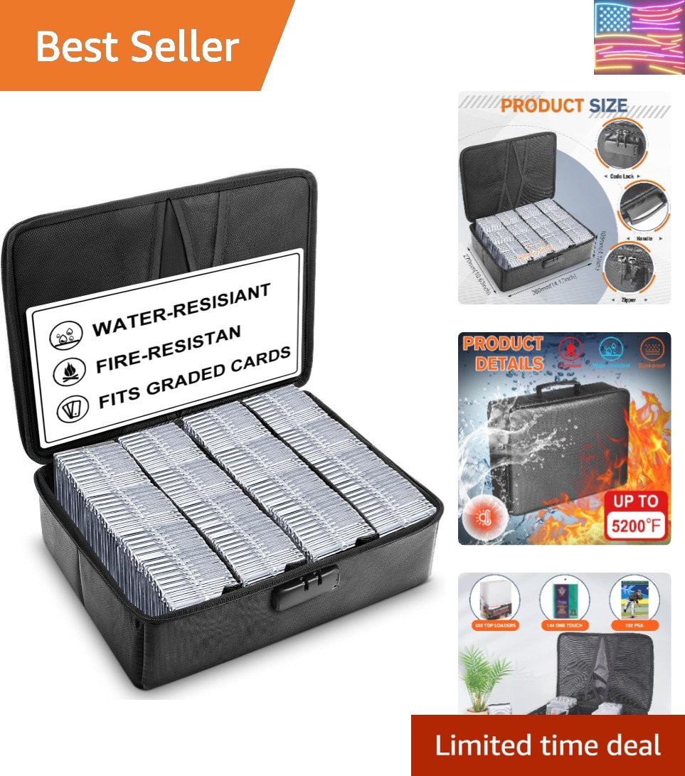 Protective Sports Card Storage Box – Waterproof, Fireproof, and Stylish Design