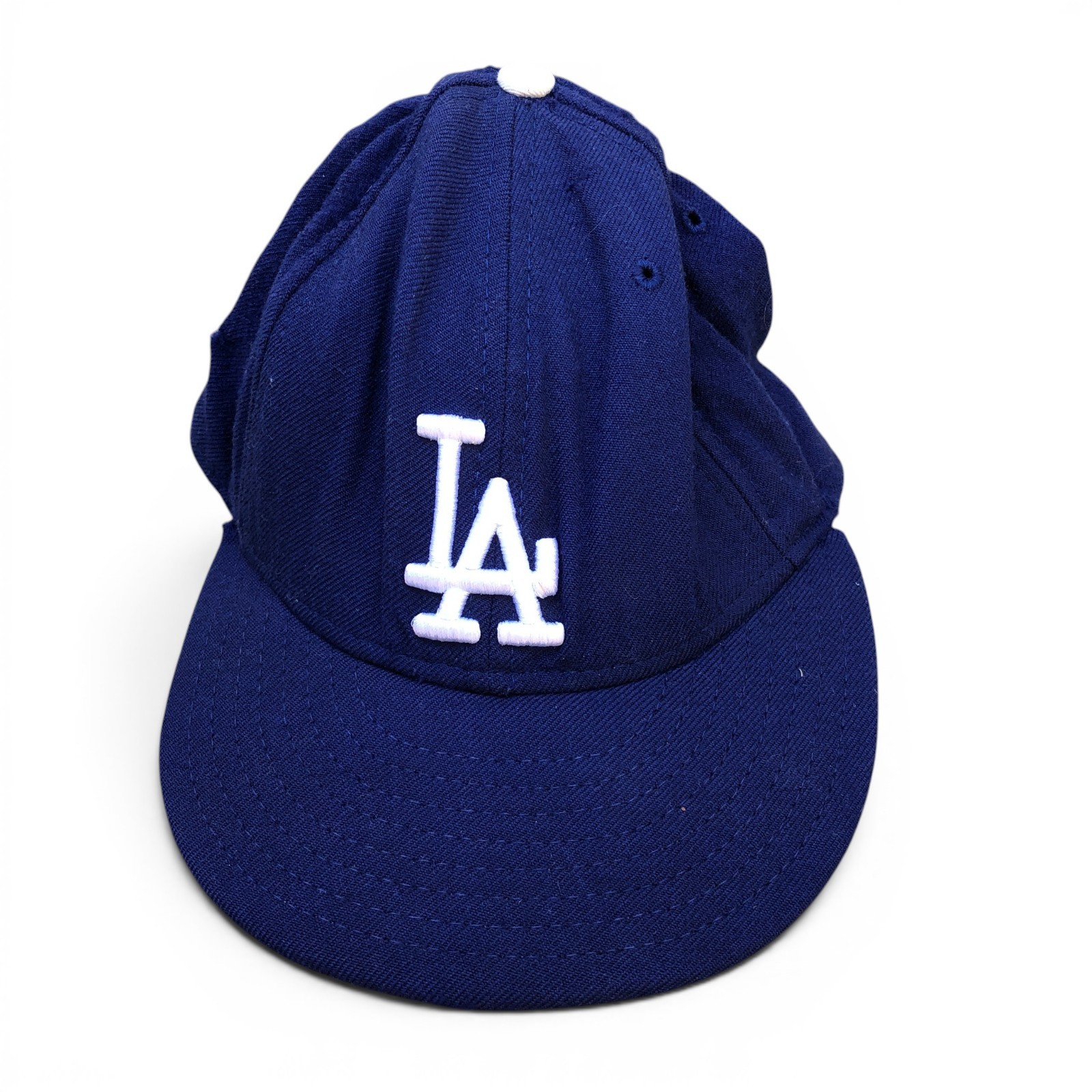 VTG Y2K NEW ERA Los Angeles Dodgers Hat Men’s 7 5/8 Blue 100% Wool Cap 59Fifty