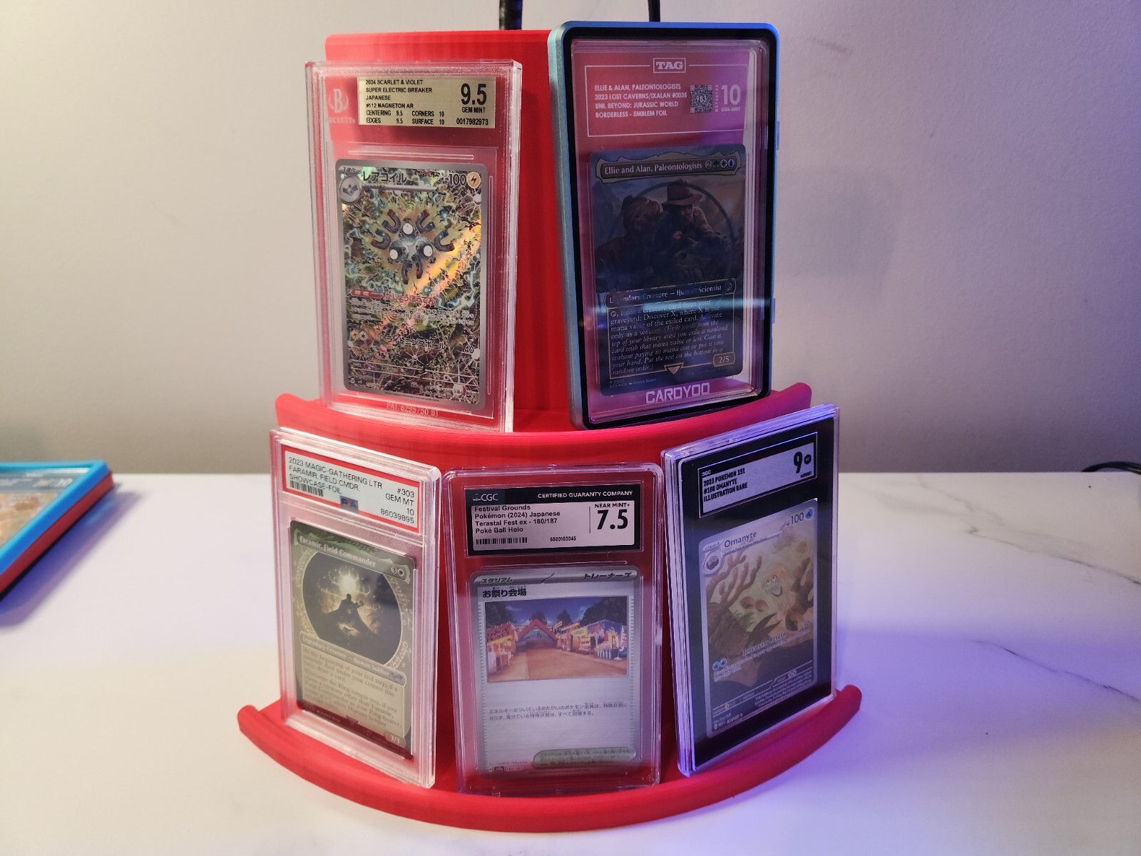Graded Card Display Tower Stand – Fits PSA / SGC / BGS / TAG / CGC