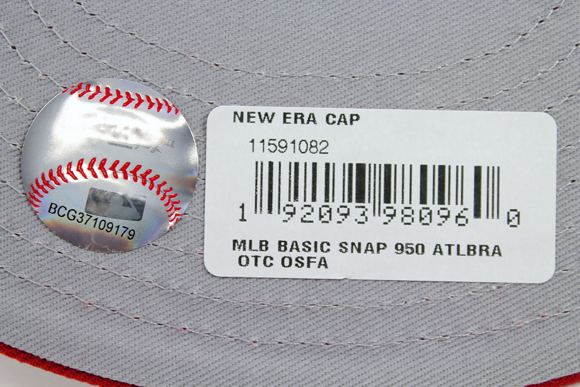 NEW ERA 9FIFTY BASIC SNAPBACK HAT CAP MLB ATLANTA BRAVES NAVY BLUE/RED ADULT MEN