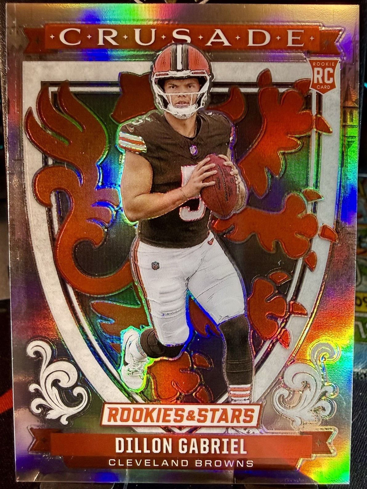 2025 Rookies & Stars Crusade Silver Prizm Rookie Dillon Gabriel #14 Browns NFL