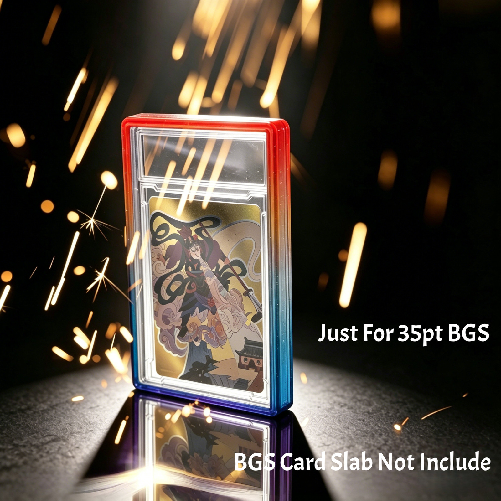 For BGS Slab 35pt Bumper Guard Gradient TPU Bumper PC Protector Graded Card Case