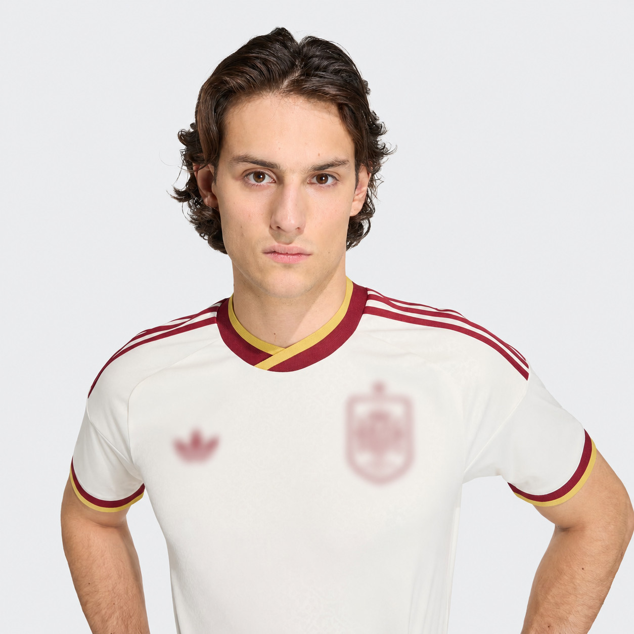Spain 26 Away Soccer Jersey Men’s Off White Football Shirt