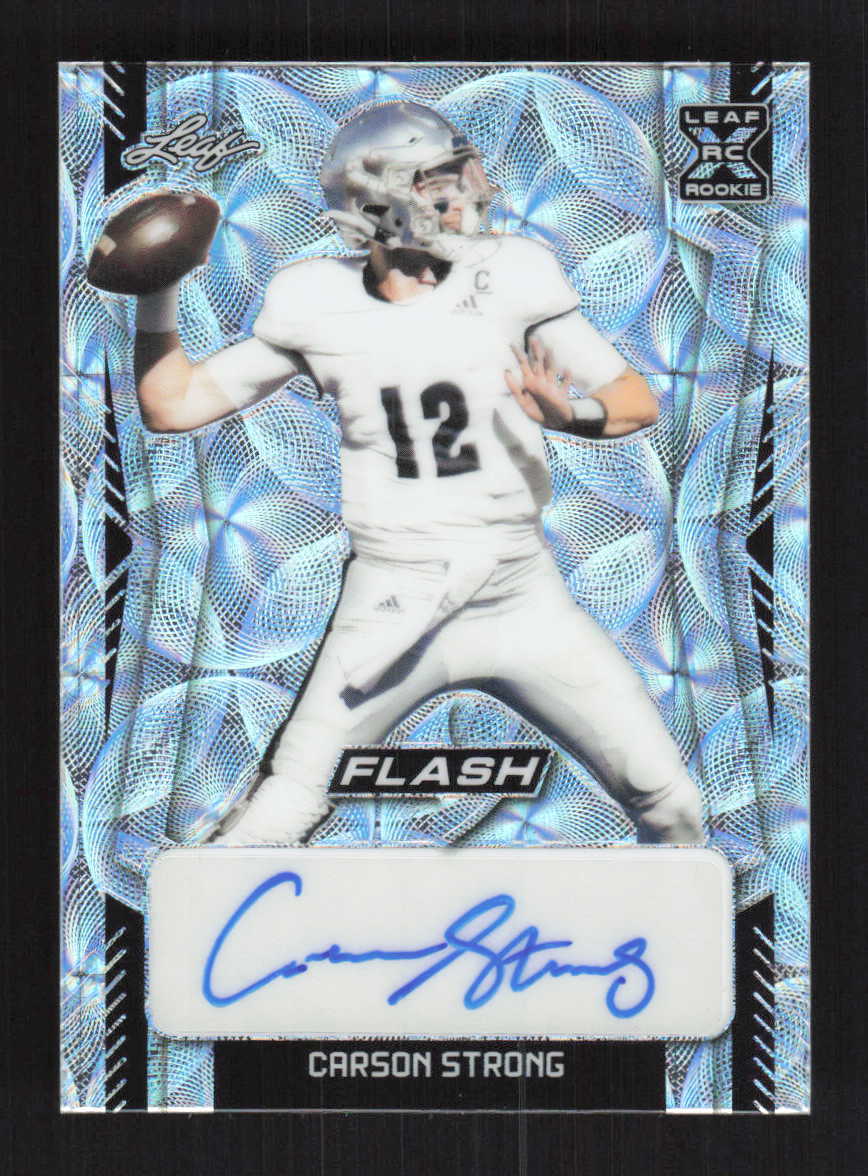 Carson Strong 2022 Leaf Flash Kaleidoscope Silver #/30 Auto #BA-CS1