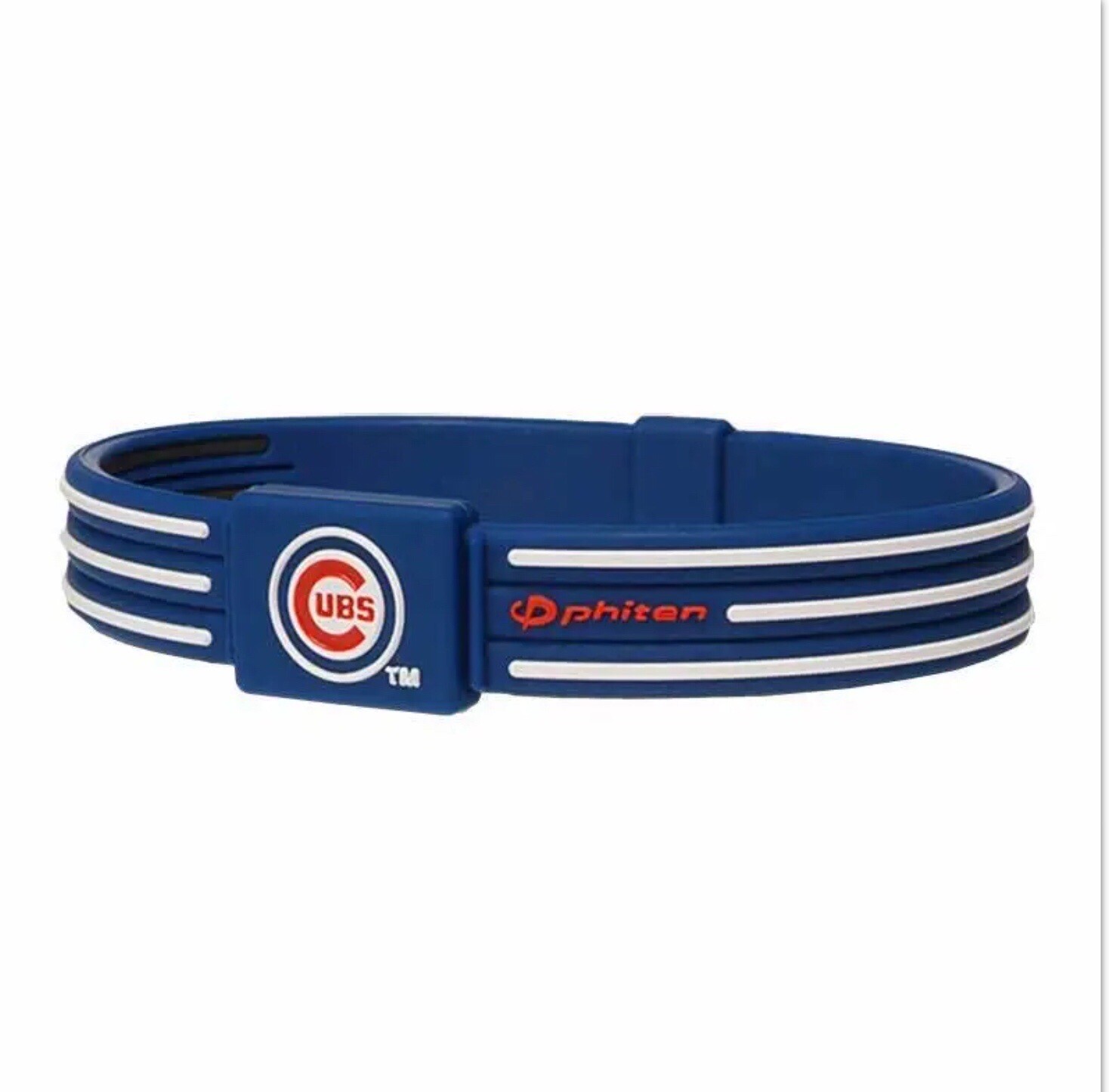 Chicago Cubs Phiten – Titanium Bracelet – Wristband S-Type – 6 3/4 inch