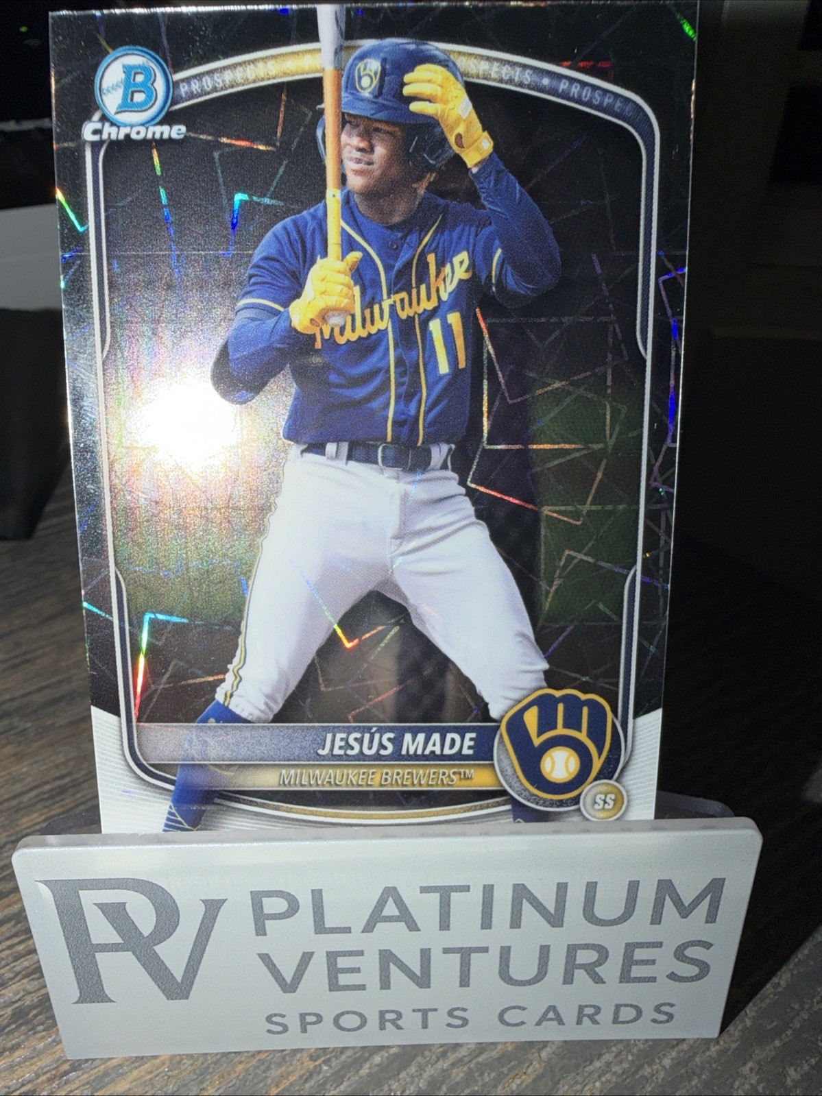 2025 Bowman Chrome – Prospects Jesus Made #BCP-245 Laser Refractor (RC)