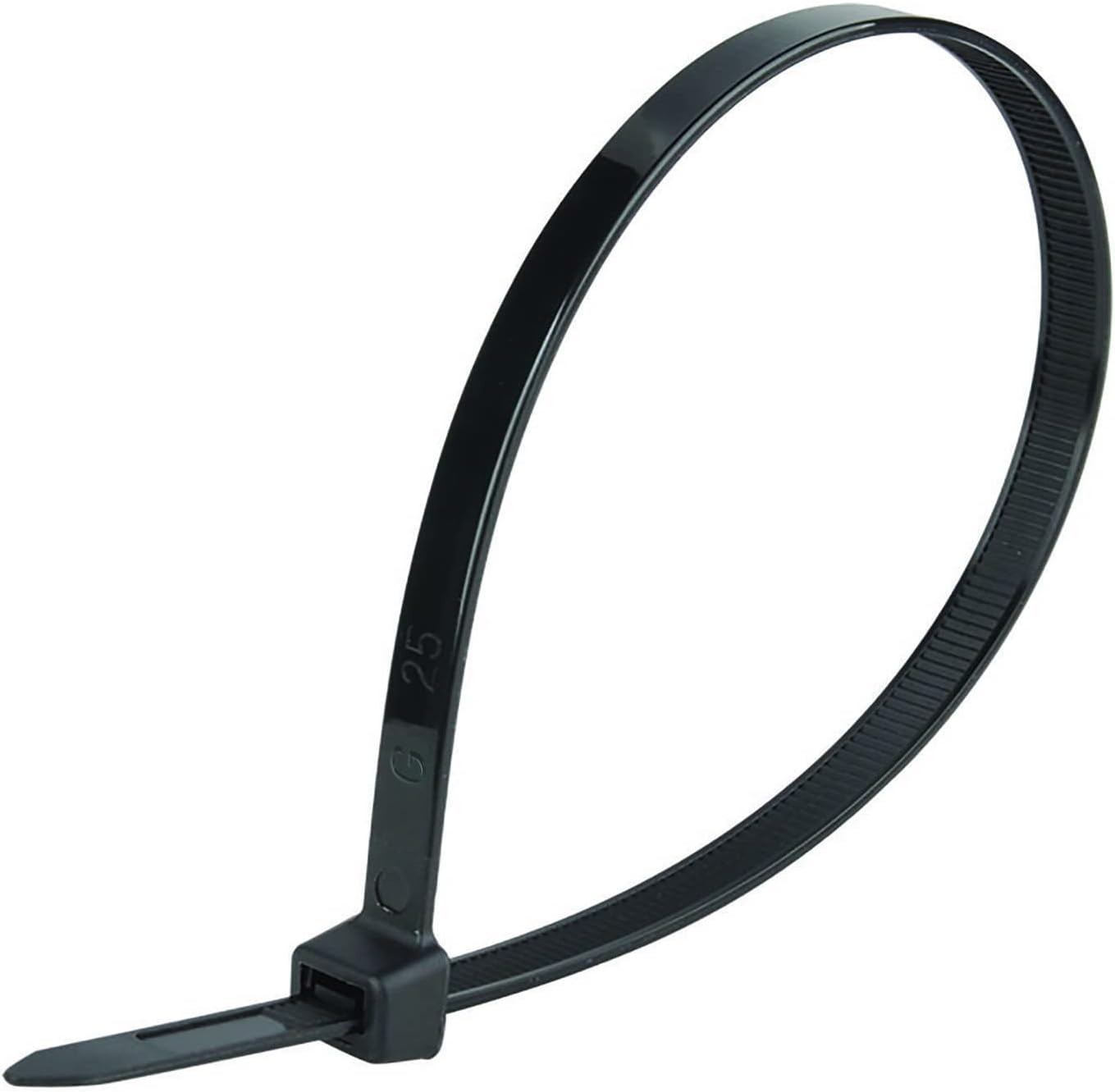 200 Pack White & Black Zip Ties Assorted Sizes 6+8+12 Inch Heavy Duty Cable Ties