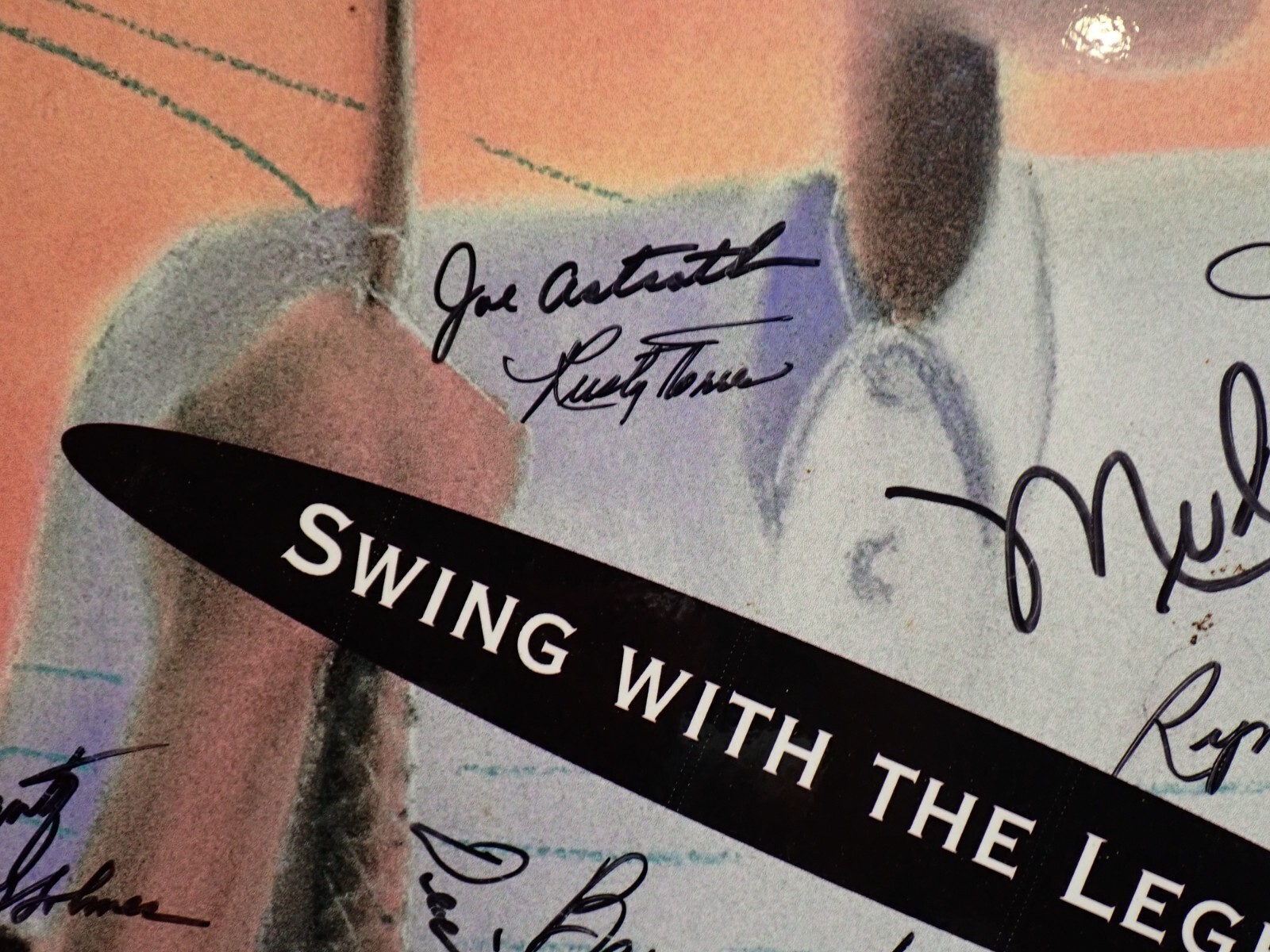 SWING WITH THE LEGENDS MLB MULTI PLAYER SIGNED AUTOGRAPH GOLF TOURNAMENT POSTER