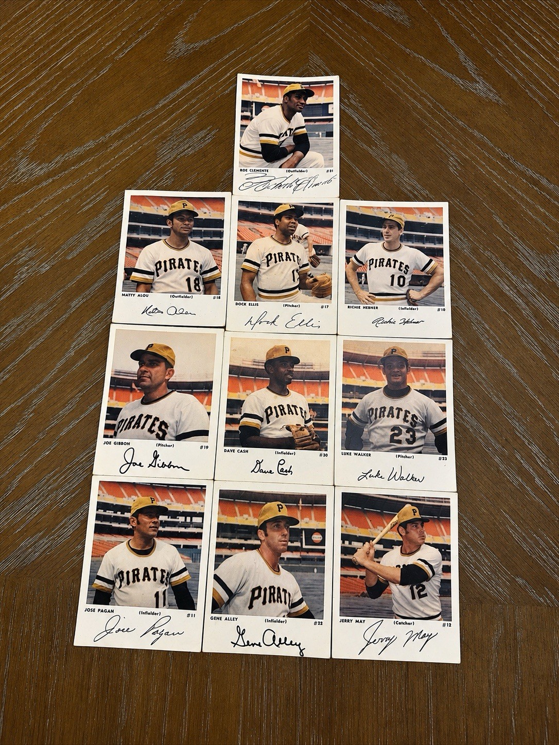 1970 Pirates Team Issued Photos Full Set Series B With Roberto Clemente 10 Total