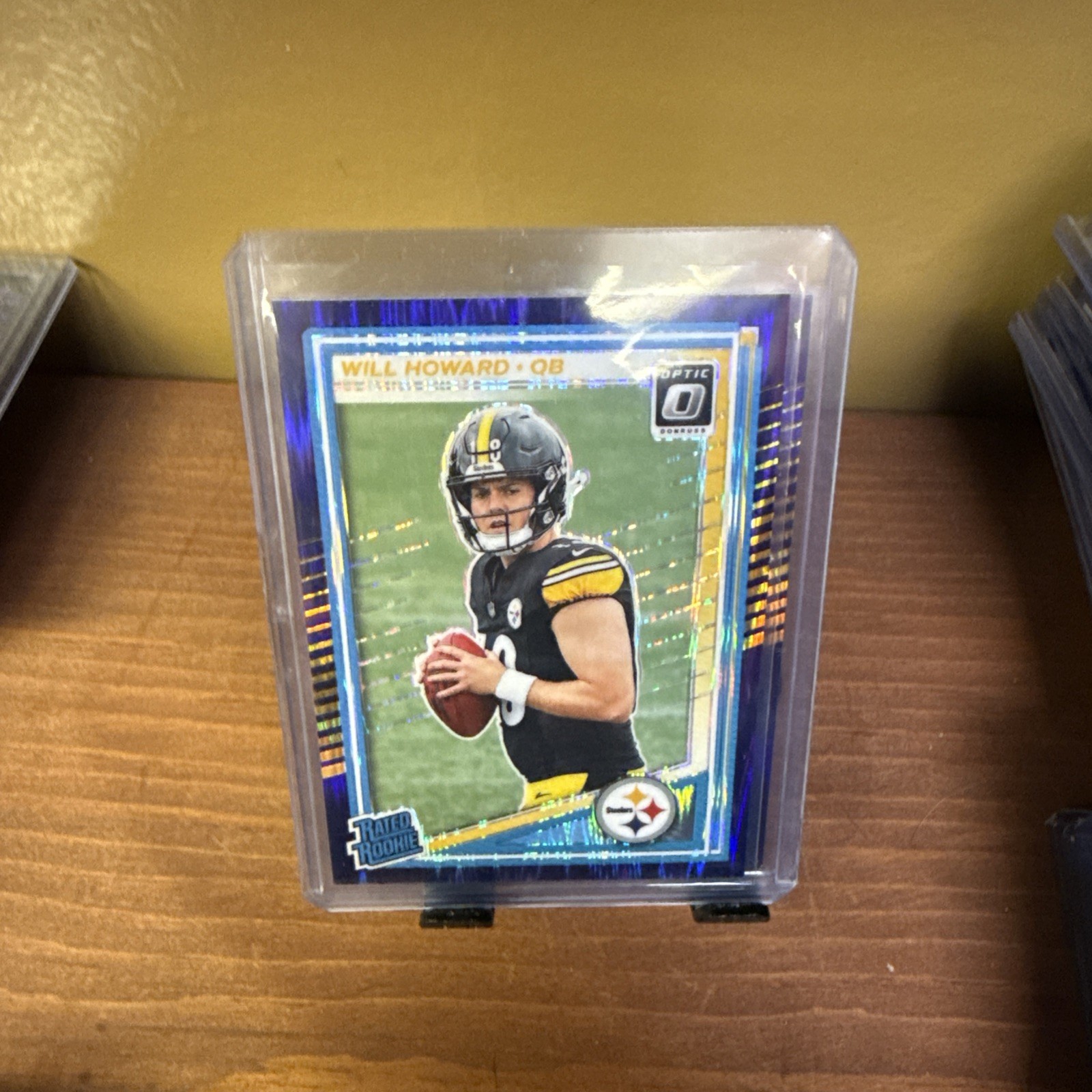 2025 Panini Donruss Optic- Rated Rookie Will Howard #233 Purple Shock Prizm (RC)