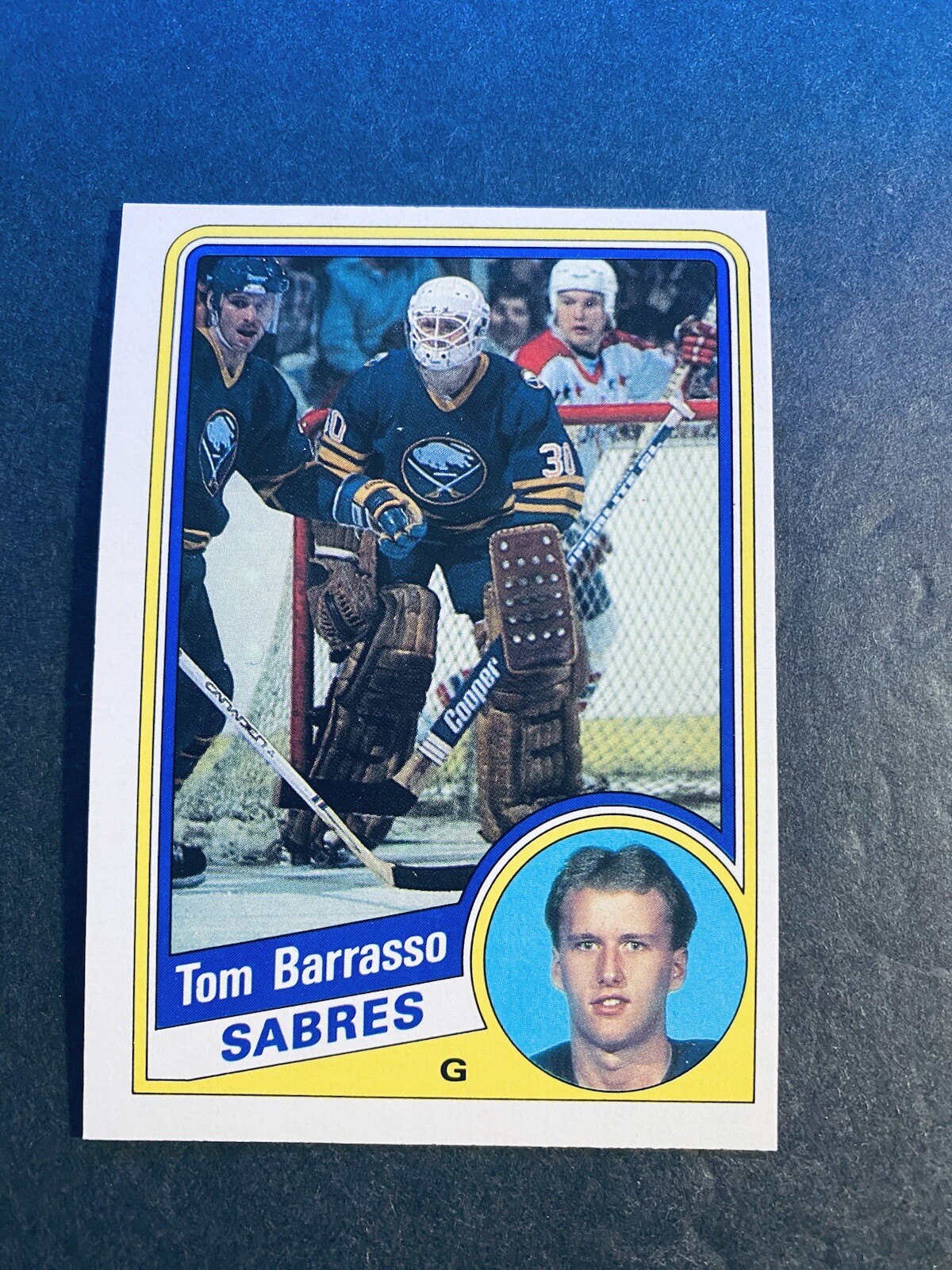 1984-85 O-Pee-Chee Tom Barrasso Buffalo Sabres Rookie Card #18 Hall of Famer (g)