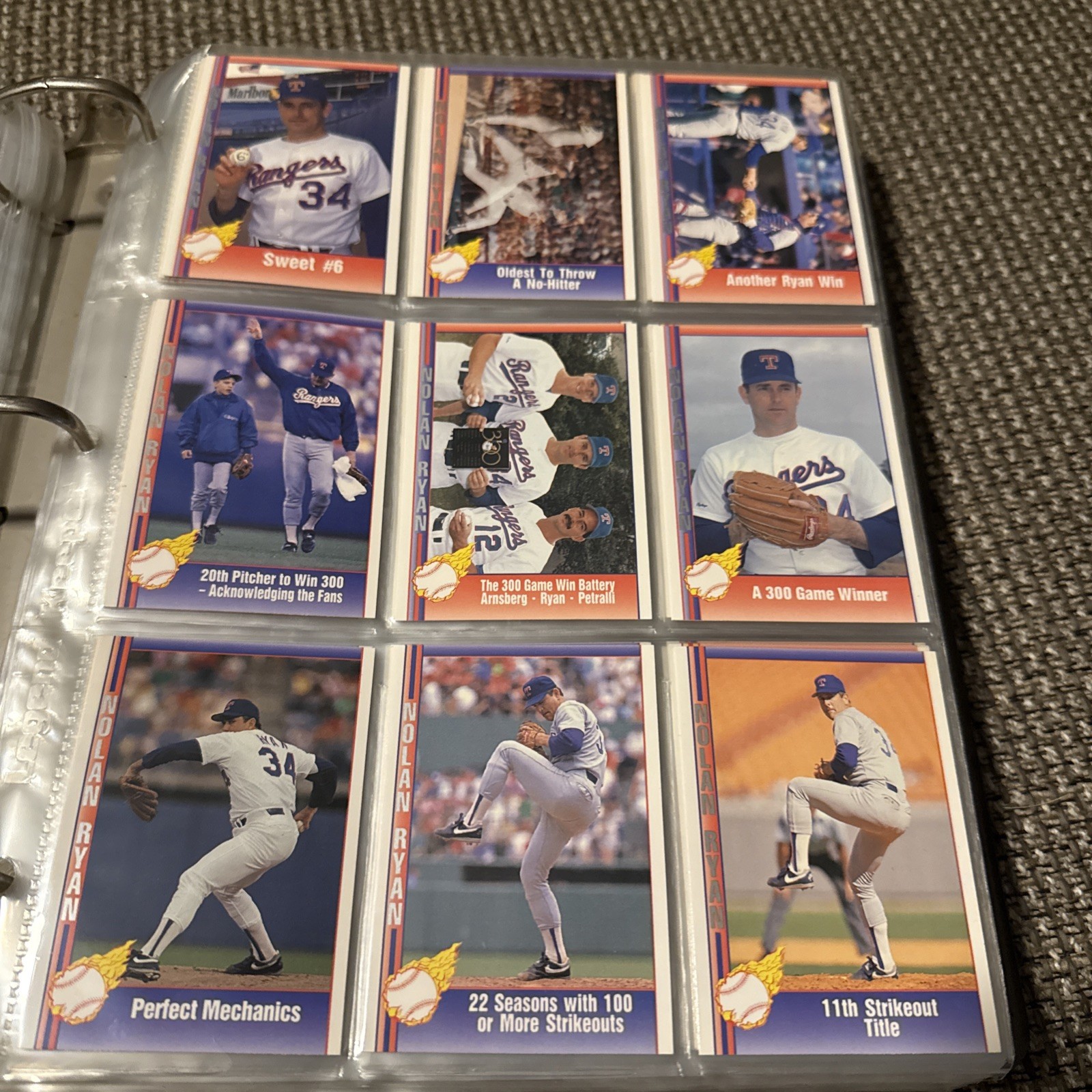 1991-92 Pacific Ryan Texas Express Baseball -You Pick- Nolan Ryan MLB Cards