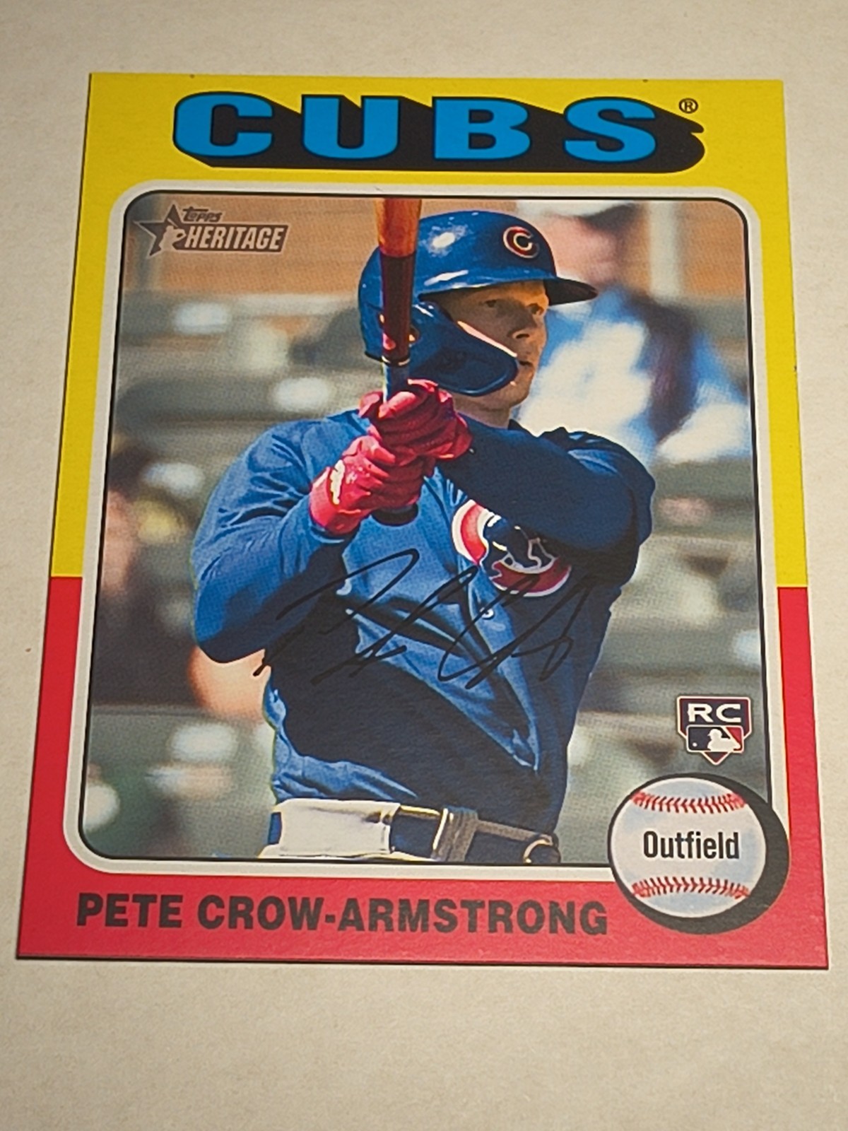 Pete Crow-Armstrong 2024 Topps Heritage Rookie Oversized 1975 Box Loaders Cubs