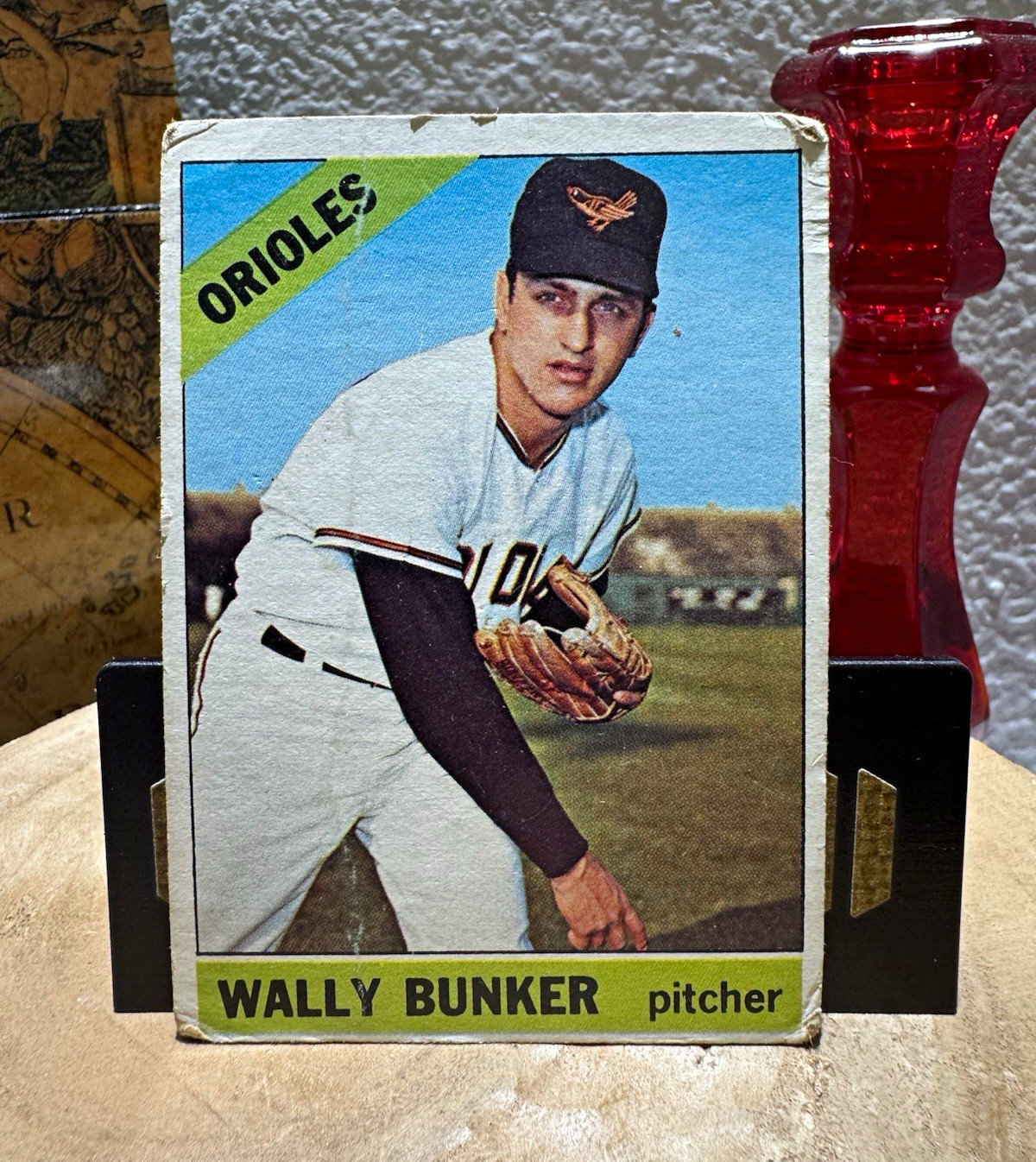 Topps 1966 Wally Bunker Baltimore Orioles Baseball Rookie Card #499