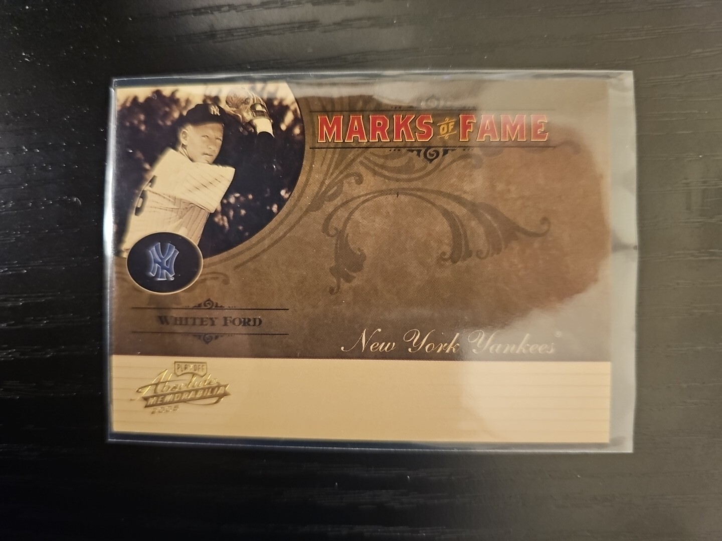 2005 Playoff Absolute Memorabilia Marks of Fame /150 Whitey Ford #MF-16 HOF