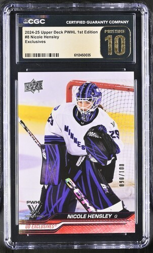 2024-25 Upper Deck 1st Edition PWHL Nicole Hensley Exclusives #8 /100 PRISTINE