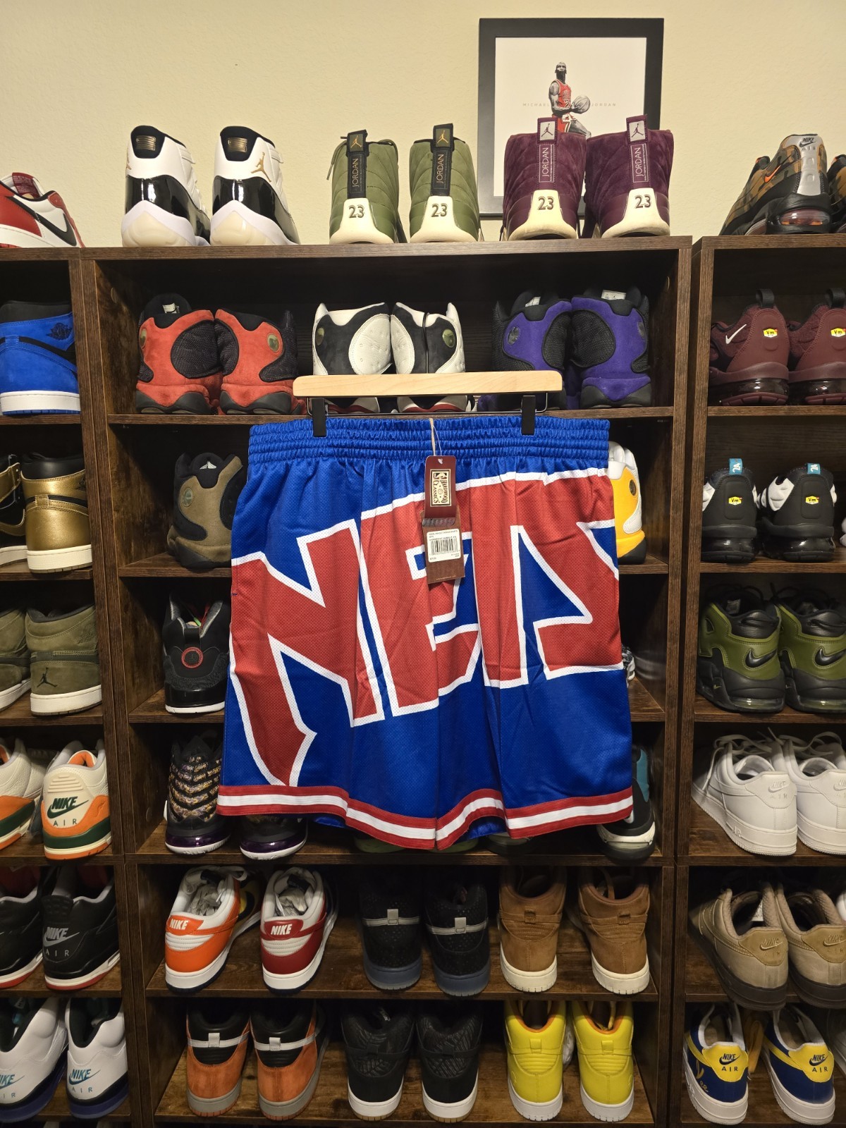 New Jersey Nets Mitchell & Ness Men’s NBA Blown Out Fashion Shorts NWT!