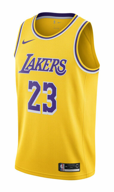 Nike LeBron James Icon Edition Swingman Men’s Jersey (LA Lakers) Yellow large