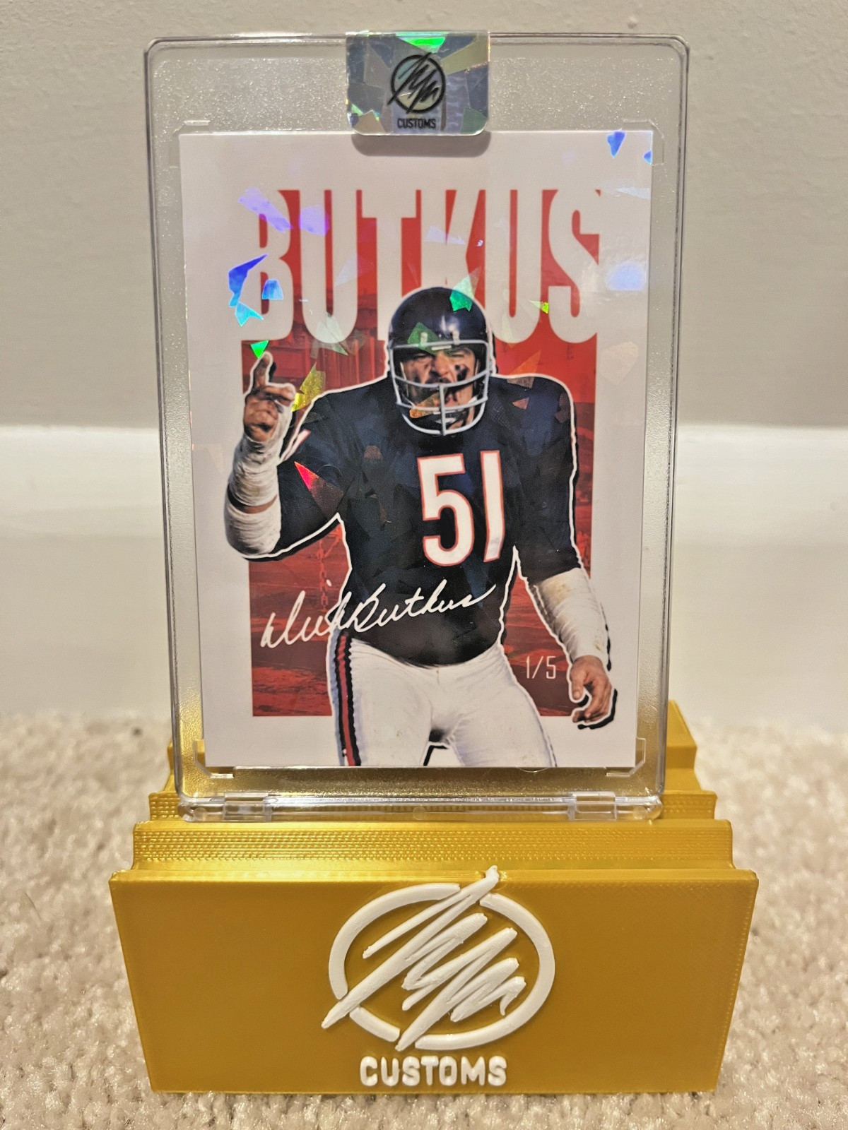 Dick Butkus Art Card Limited 2/5 by Artist Nicholas Mattiuzzo