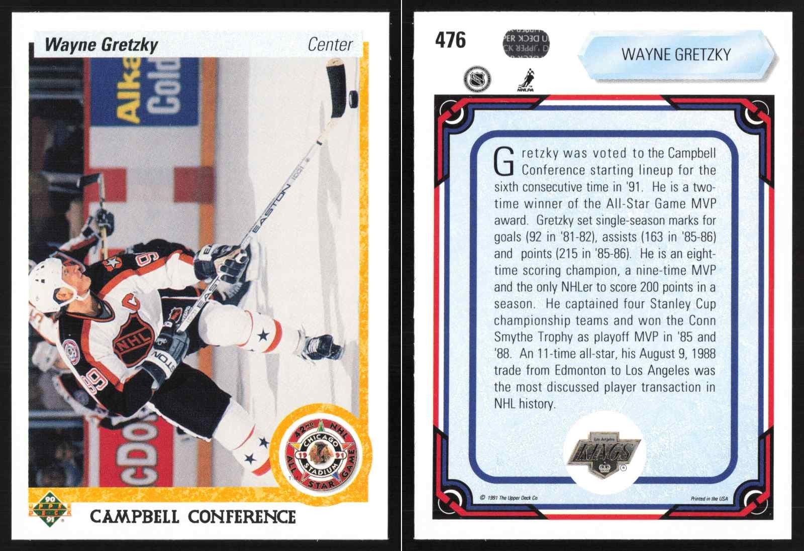 1990-91 Upper Deck Wayne Gretzky #476 FREE SHIPPING