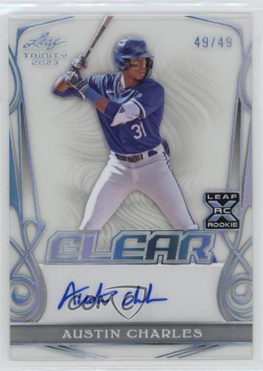 2023 Leaf Trinity Clear Platinum 49/49 Austin Charles #CA-AC1 Auto sc8