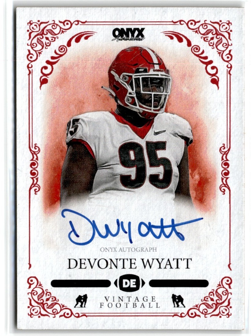 2022 ONYX VINTAGE FOOTBALL DEVONTE WYATT AUTO