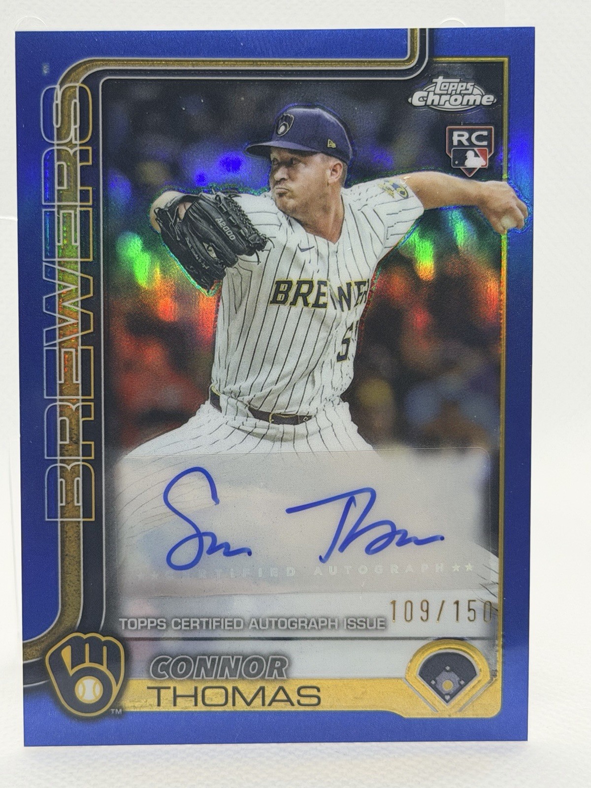 2025 Topps Chrome Series Connor Thomas #AC-CT blue Refactor 109/150