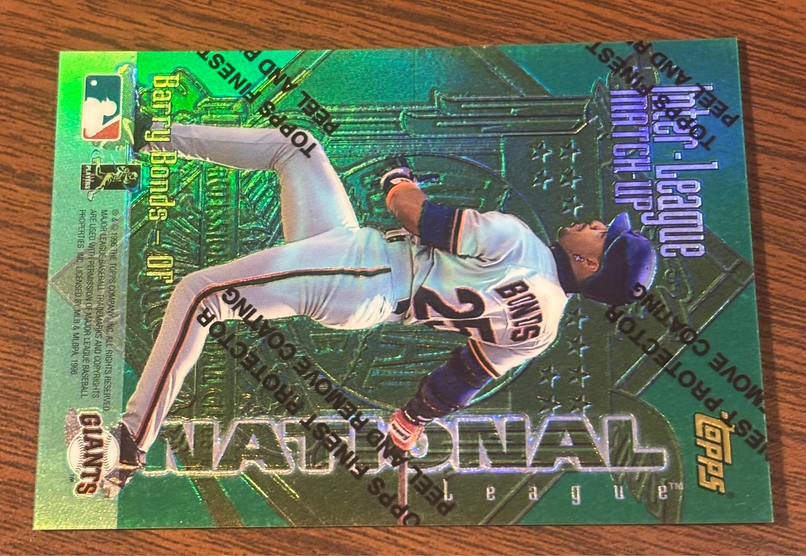 Barry Bonds/Mark McGwire RARE 1997 Topps Inter League Match Up – DUAL REFRACTOR
