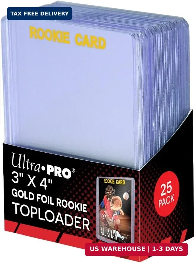 25 Clear Top Loader Card Holders for Baseball, Football, and Basketball
