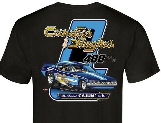 Candies & Hughes 71 Plymouth Cuda AA/FC (147 Black T-SHIRT 100%Cotton MOPAR NHRA