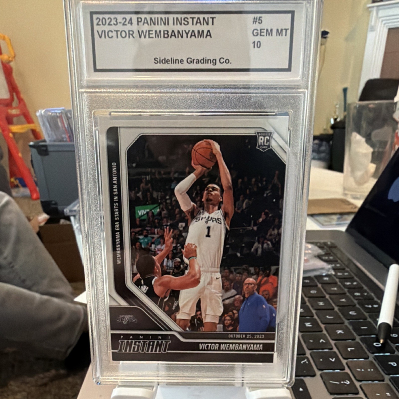 Panini 2023-24 Instant Victor Wembanyama Rookie #5 /44142 Spurs Graded 10