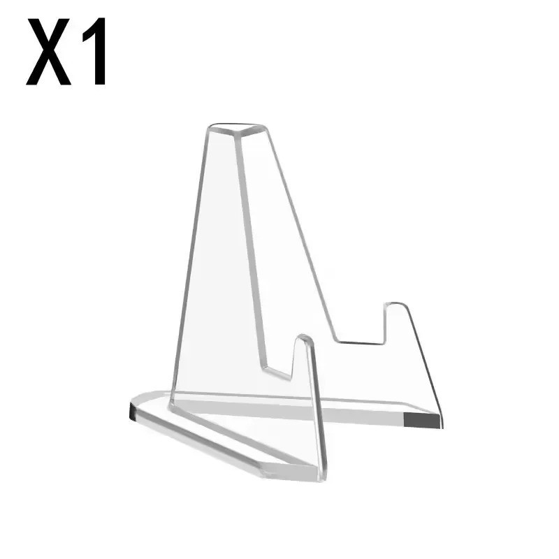 Clear Acrylic Card Display Stand Coin Holder Easel Rack Collectibles