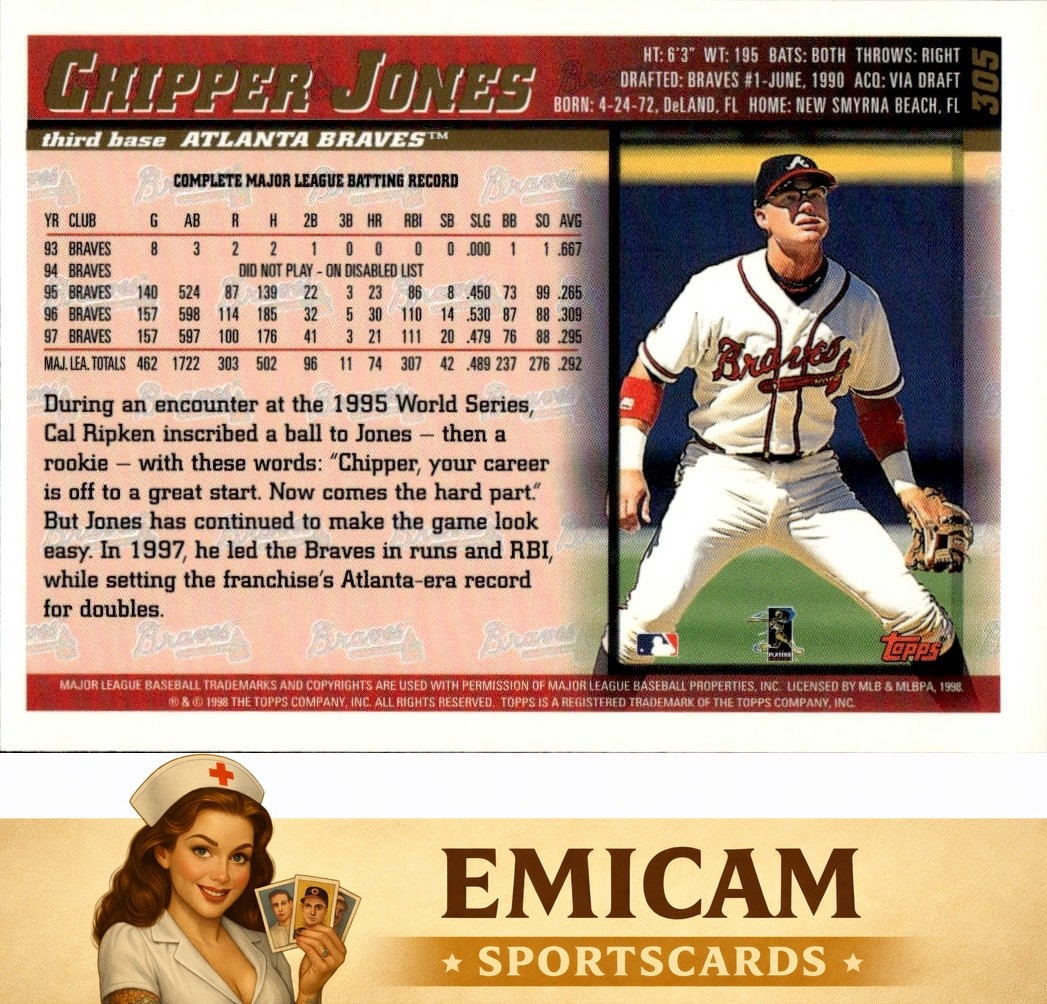 1998 Topps #305 Chipper Jones