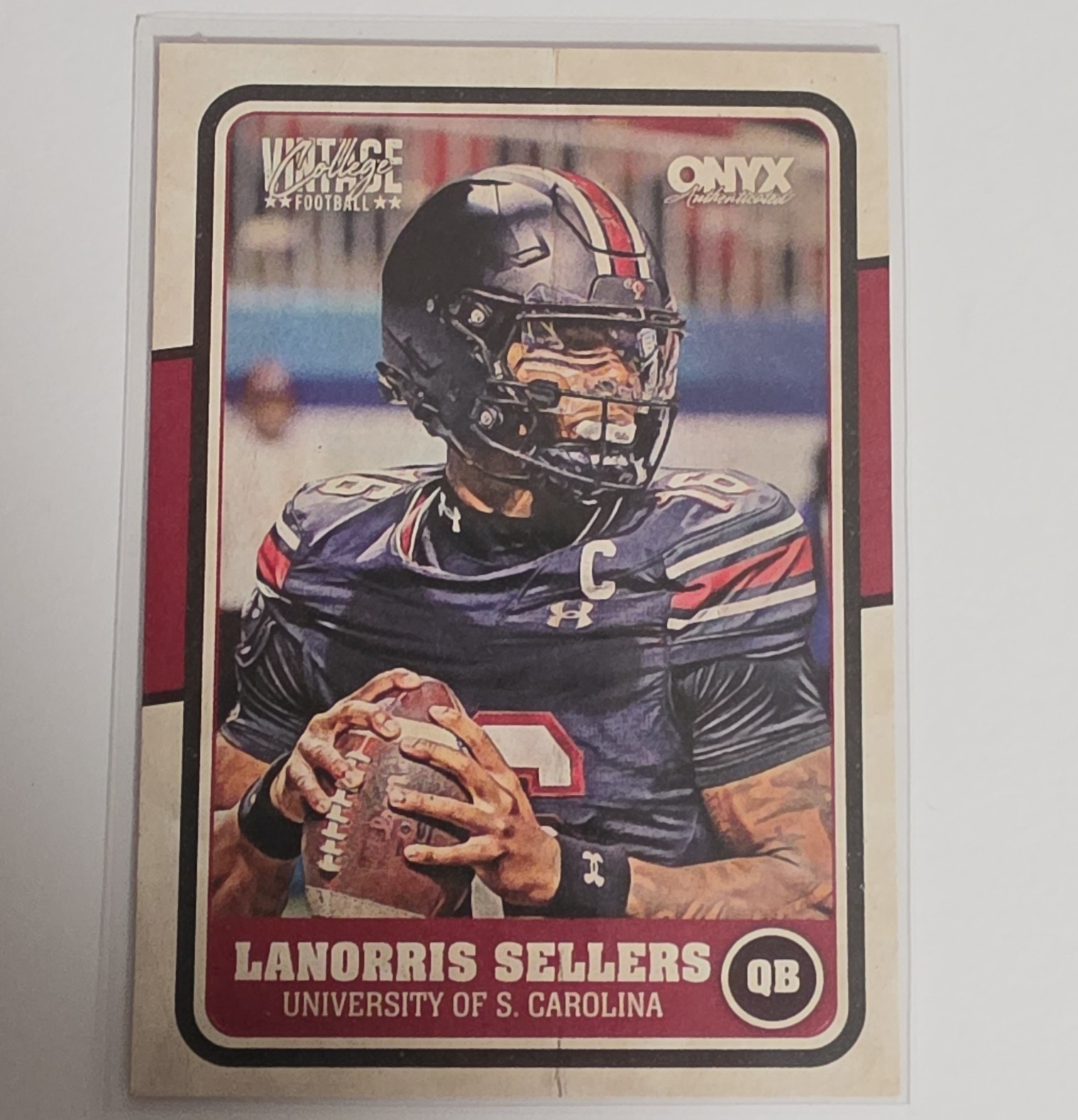 Onyx 2024 Vintage Football LaNorris Sellers OVLASE South Carolina Gamecocks