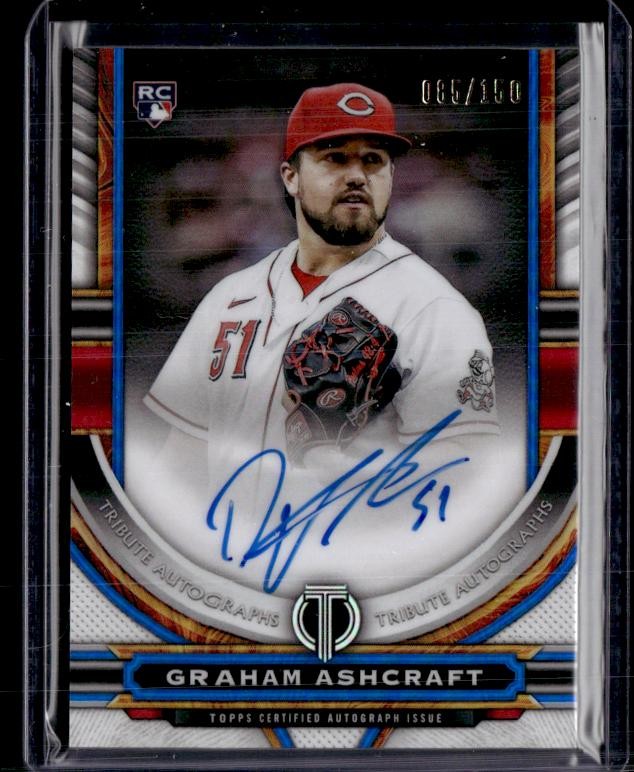 2023 Topps Tribute #TA-GA Graham Ashcraft Tribute Autographs Blue SN,AU