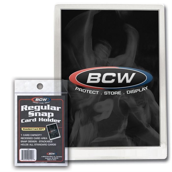 1 COUNT BCW 1-RS Regular Snap Card Holder