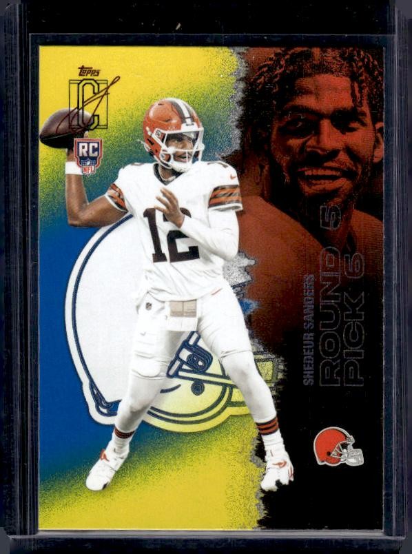 2025 Topps Signature Class #228 Shedeur Sanders Blue & Yellow