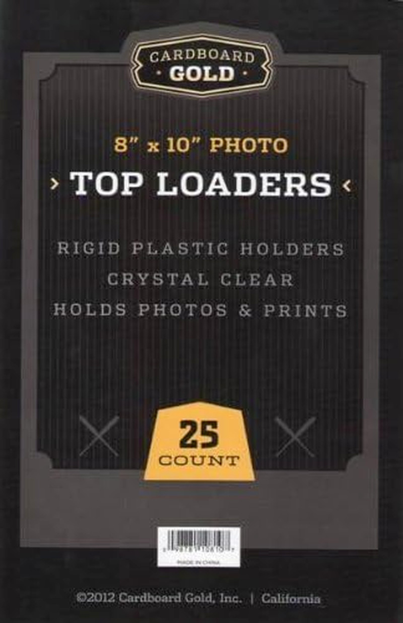 Cardboard Gold 8×10 Photo Hard Plastic Rigid Top Loaders (25Ct)