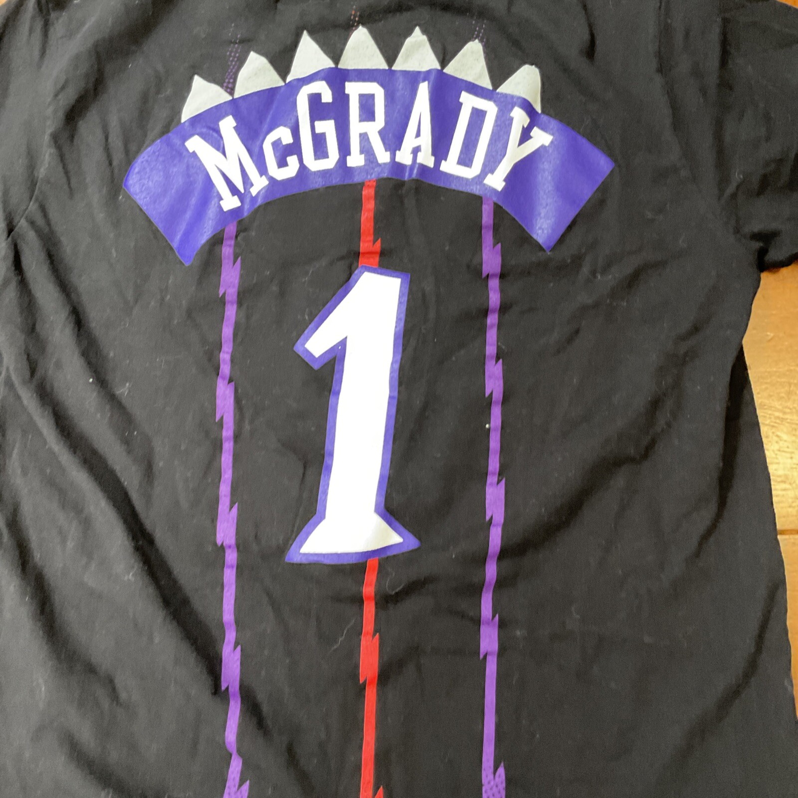 Mitchell & Ness Men’s Small Black Toronto Raptors Tracy McGrady #1 Jersey Shirt
