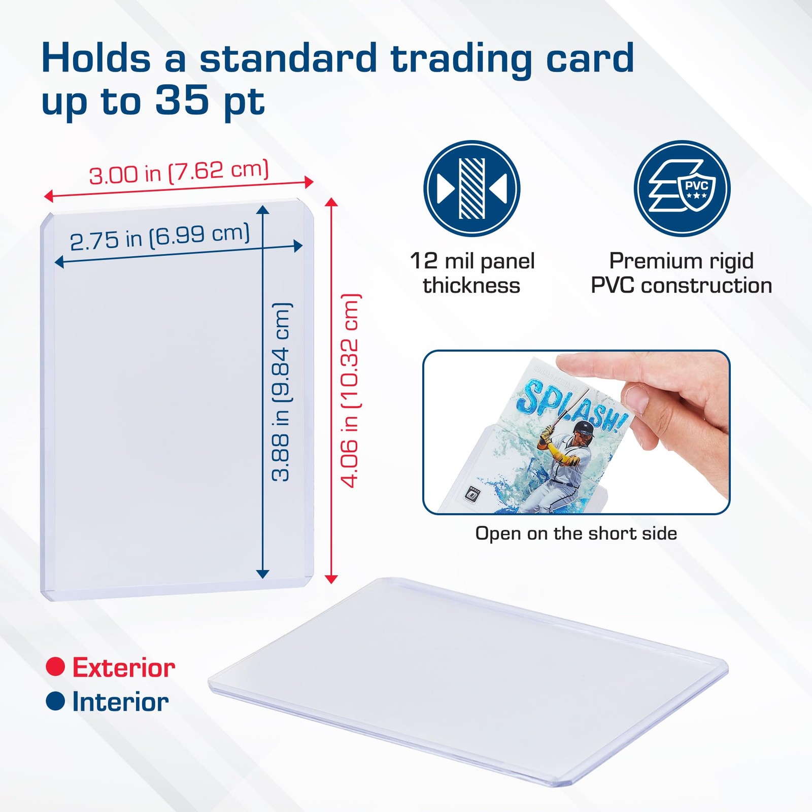 BCW 3×4 Topload Card Holder Standard 100ct | Rigid PVC Trading Card Protect…