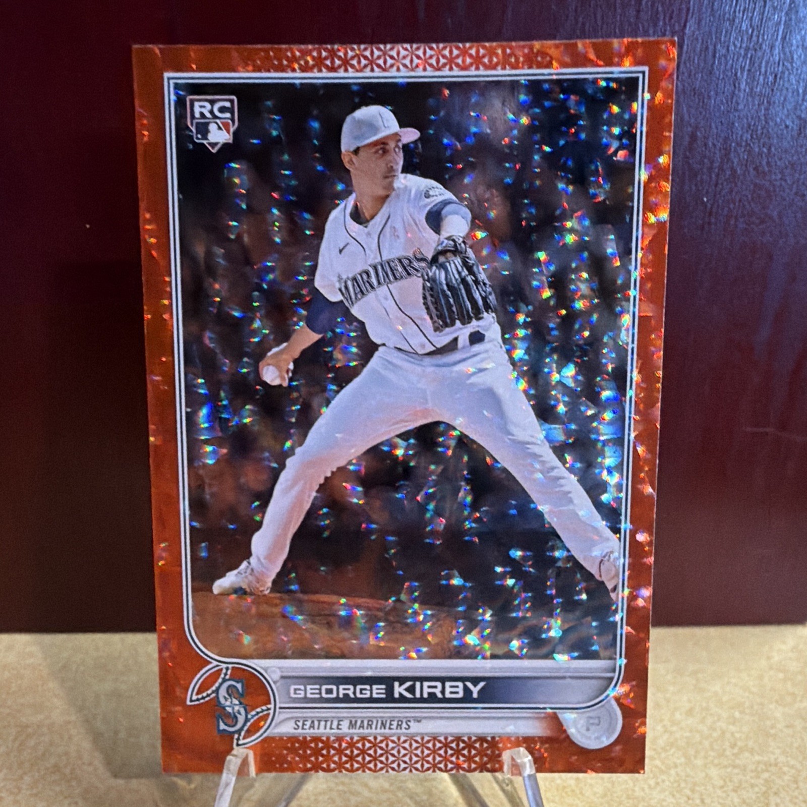 Topps 2022 Update George Kirby Seattle Mariners Orange Foil Rookie #US207 /299