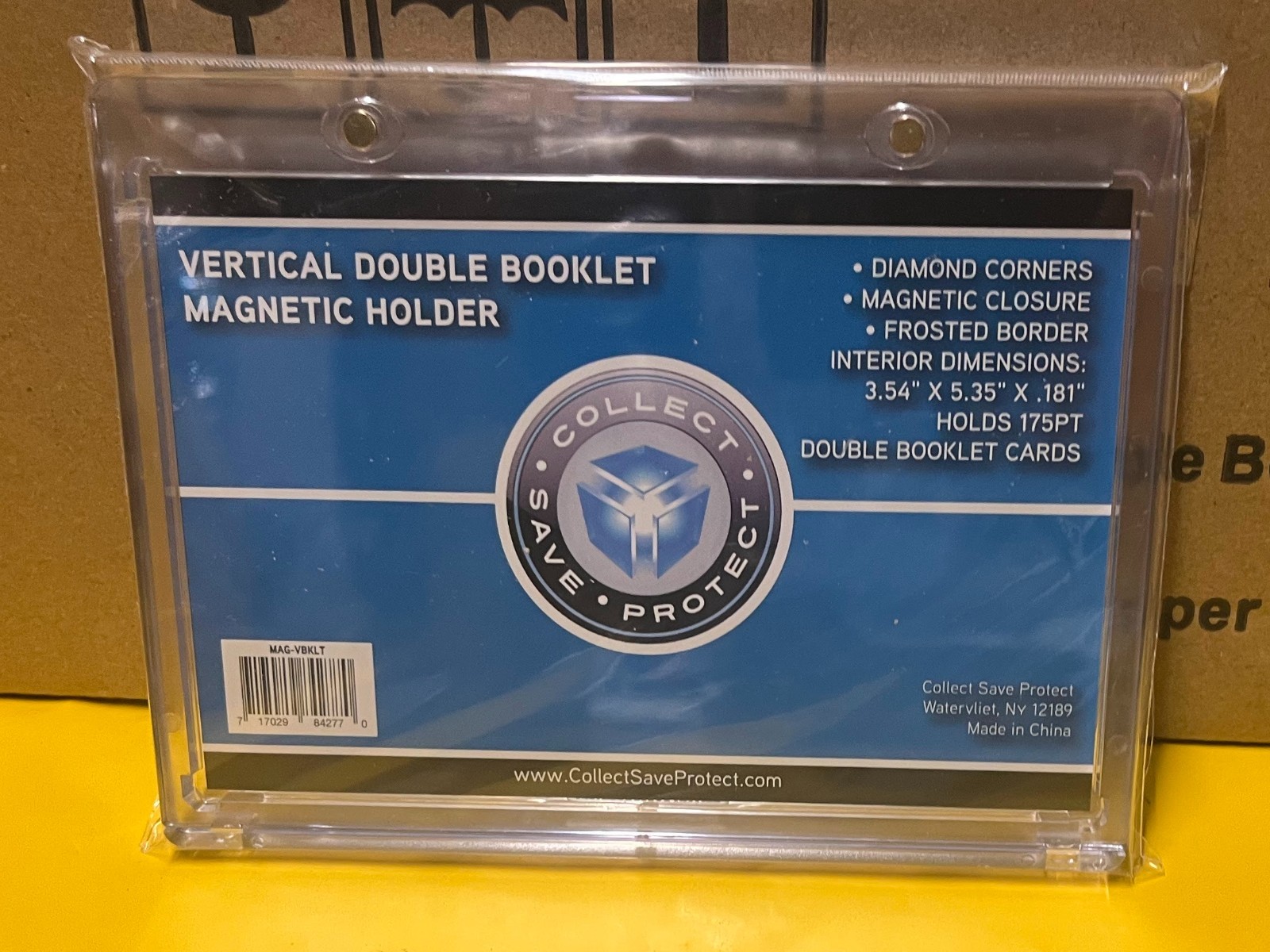Vertical Double Booklet One Touch Magnetic Card Holder by CSP Protector 175pt