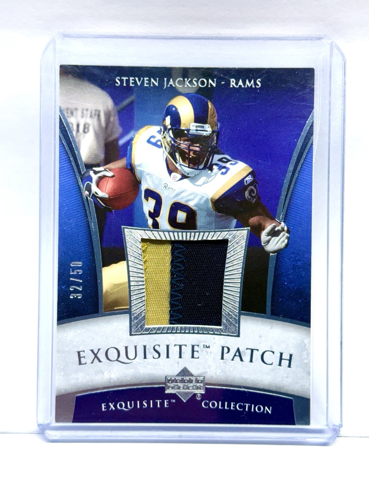 2006 Upper Deck Exquisite Collection /50 Steven Jackson #EP-SJ Patch Silver SP