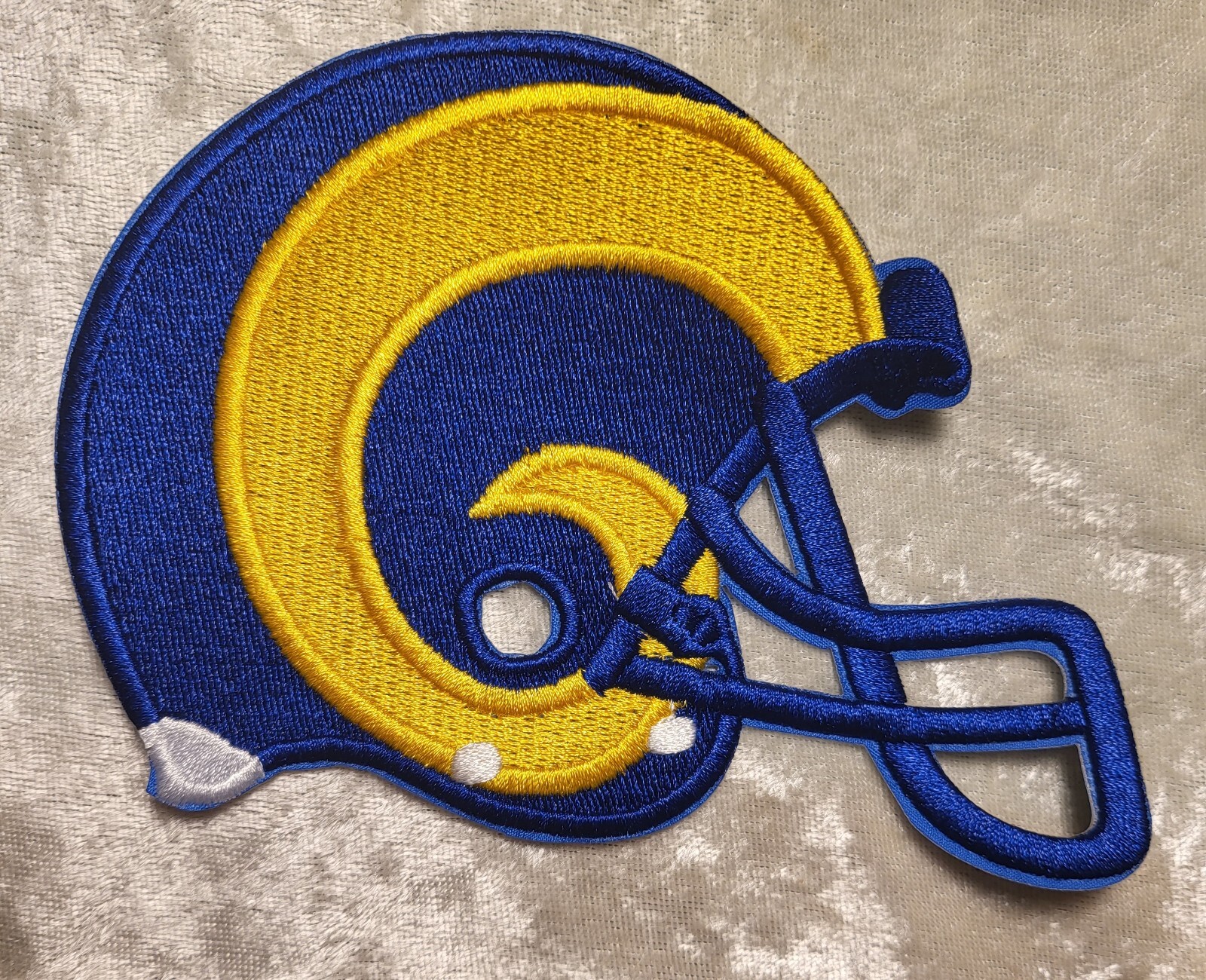 Los Angeles Rams NEW Blue 2.5″ Helmet Iron On Patch~ Free Tracking!