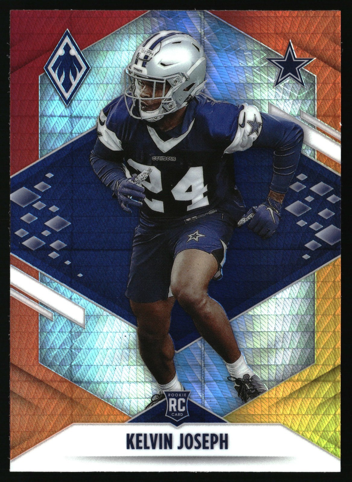 2021 Panini Phoenix NFL Football #164 Kelvin Joseph Fire Burst Rookie