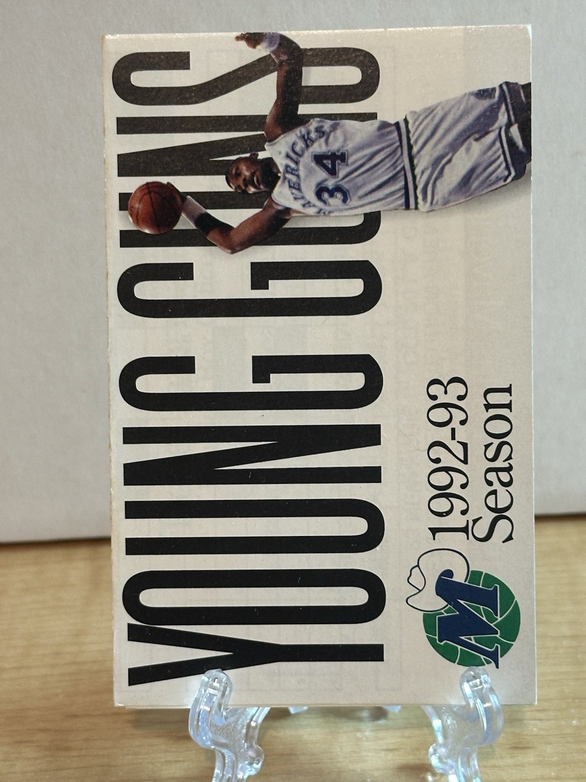 1992-93 DALLAS MAVERICKS POCKET SCHEDULE SPONSORED BY DALLAS MAVERICKS