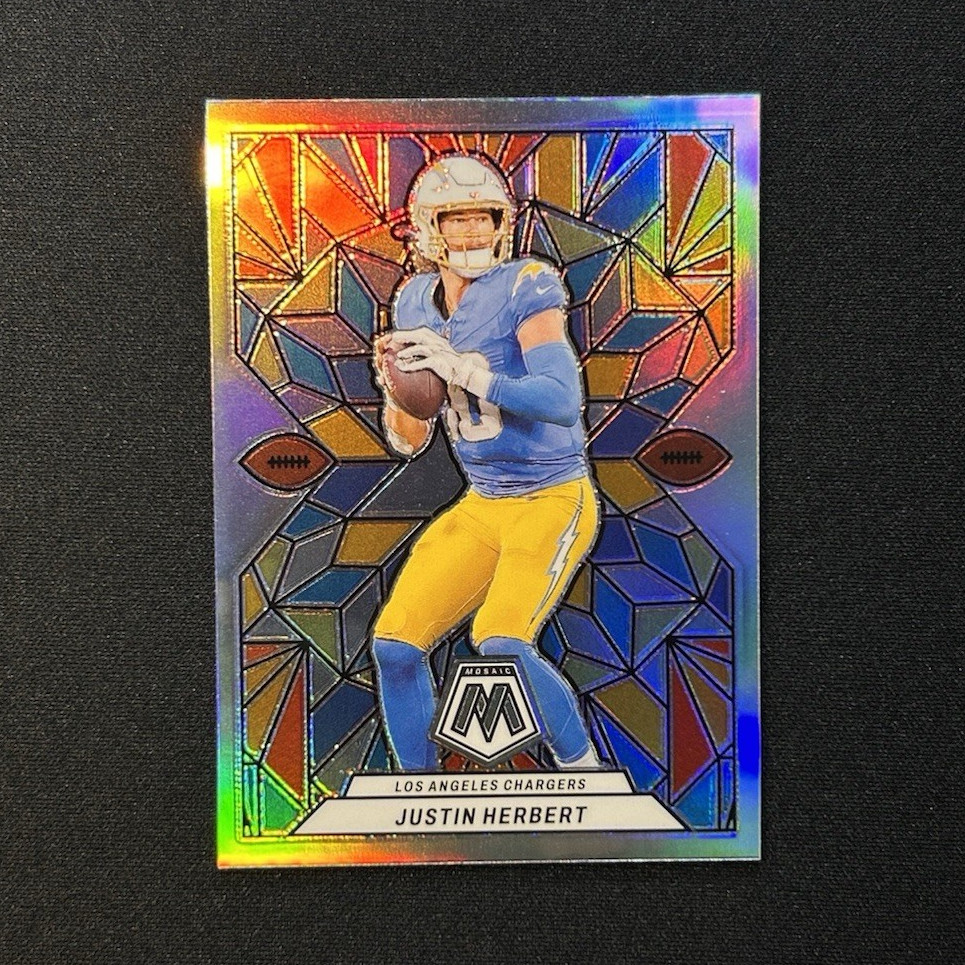Panini Mosaic 2024 Justin Herbert Chargers Stained Glass #SG-3