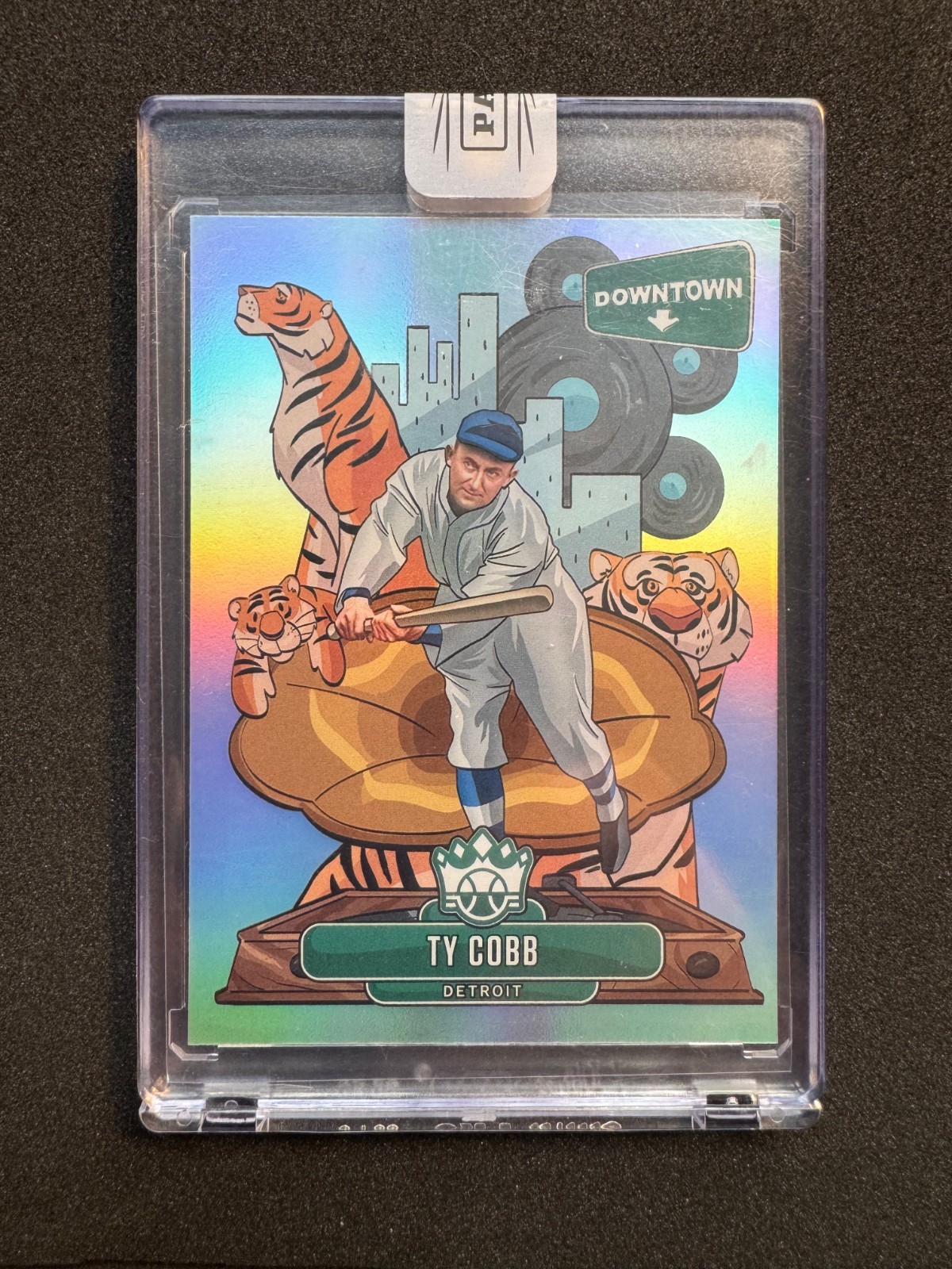 2022 Panini Diamond Kings Downtown Ty Cobb Detroit Tigers Insert Rare Case Hit